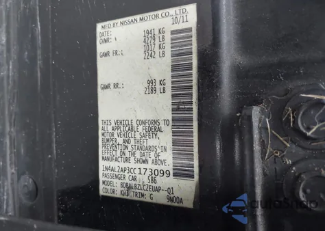 2012 Nissan Altima 2.5 S from USA, damaged, VIN 1N4AL2AP3CC173099